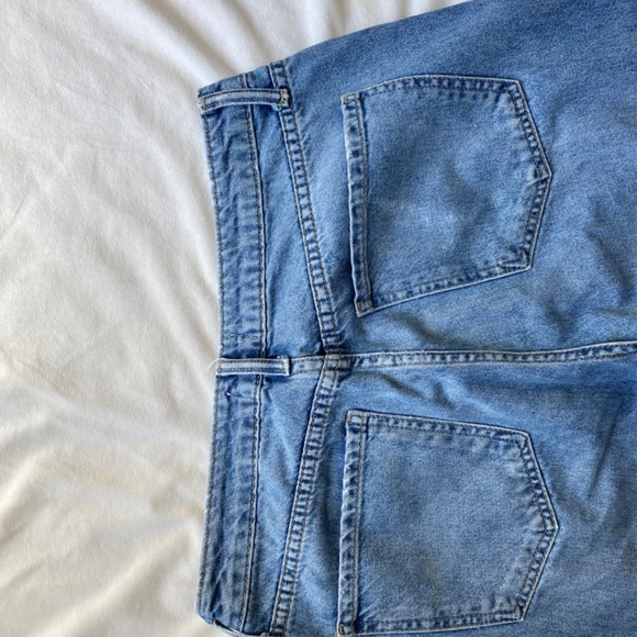 forest green white and blue hand painted football field jeans - Picture 15 of 16